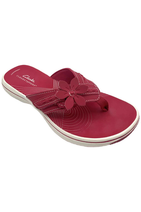 Clarks Shoes - Clarks Cloudstep Women's Breeze Opal Athleisure Flip Flop Raspberry - Medium